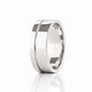 Angelo, Gold Grooved Mens Wedding Ring - Polished - Victoria's Jewellery