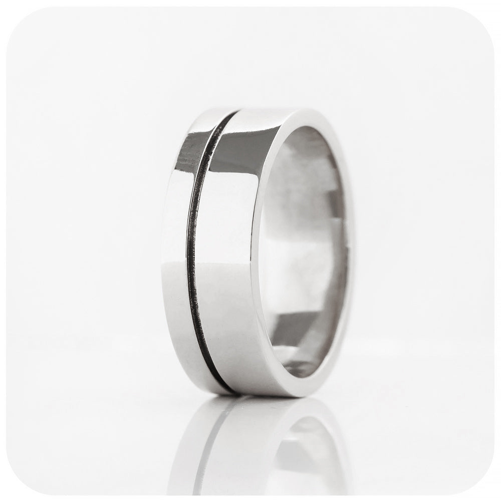 Mens plain band on sale ring