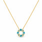 Circle of Life Necklace - Blue Topaz and Prasiolite