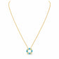 Circle of Life Necklace - Blue Topaz and Prasiolite
