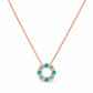 Circle of Life Necklace - Blue Topaz and Prasiolite