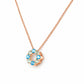 Circle of Life Necklace - Blue Topaz and Prasiolite