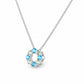 Circle of Life Necklace - Blue Topaz and Prasiolite