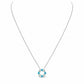 Circle of Life Necklace - Blue Topaz and Prasiolite