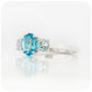 Serena, a Swiss and Sky Blue Topaz Trilogy Ring