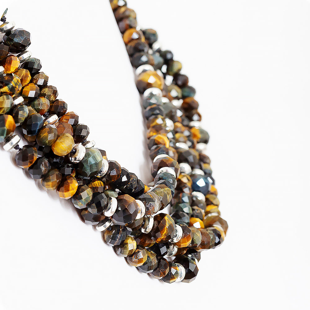 The Five Strand Tiger's Eye Necklace - Victoria's Jewellery
