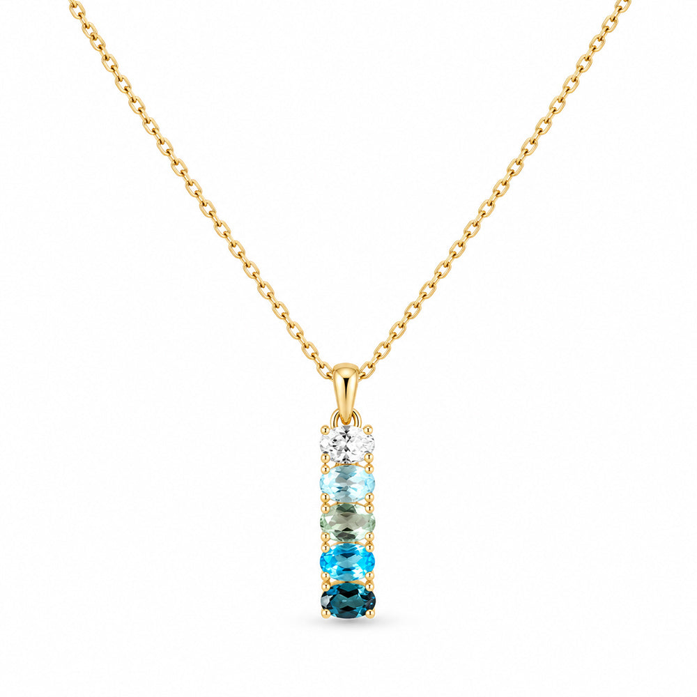 Willow, Topaz and Lab Diamond Necklace