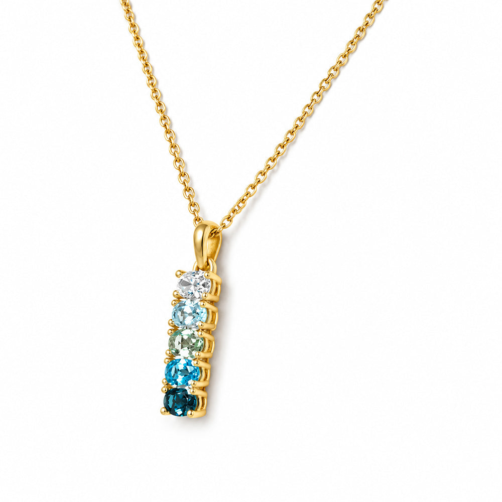 Willow, Topaz and Lab Diamond Necklace