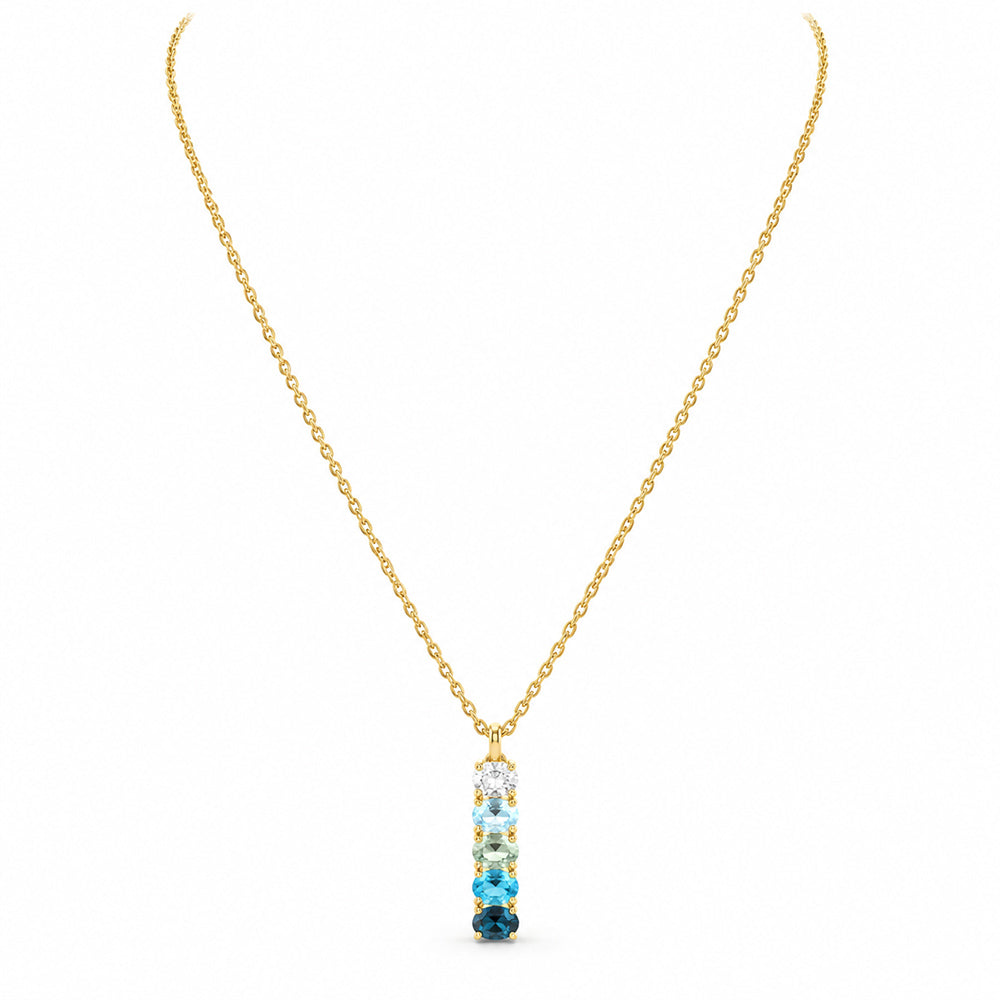 Willow, Topaz and Lab Diamond Necklace