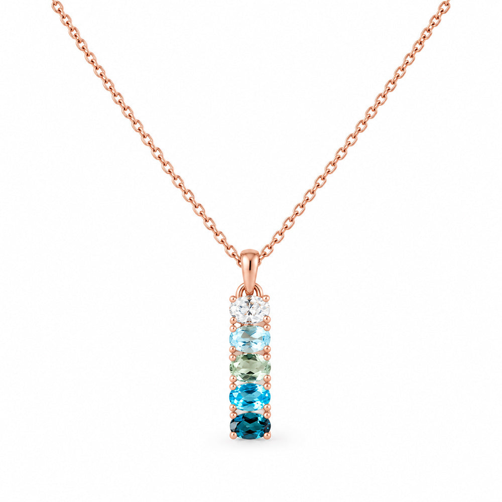 Willow, Topaz and Lab Diamond Necklace