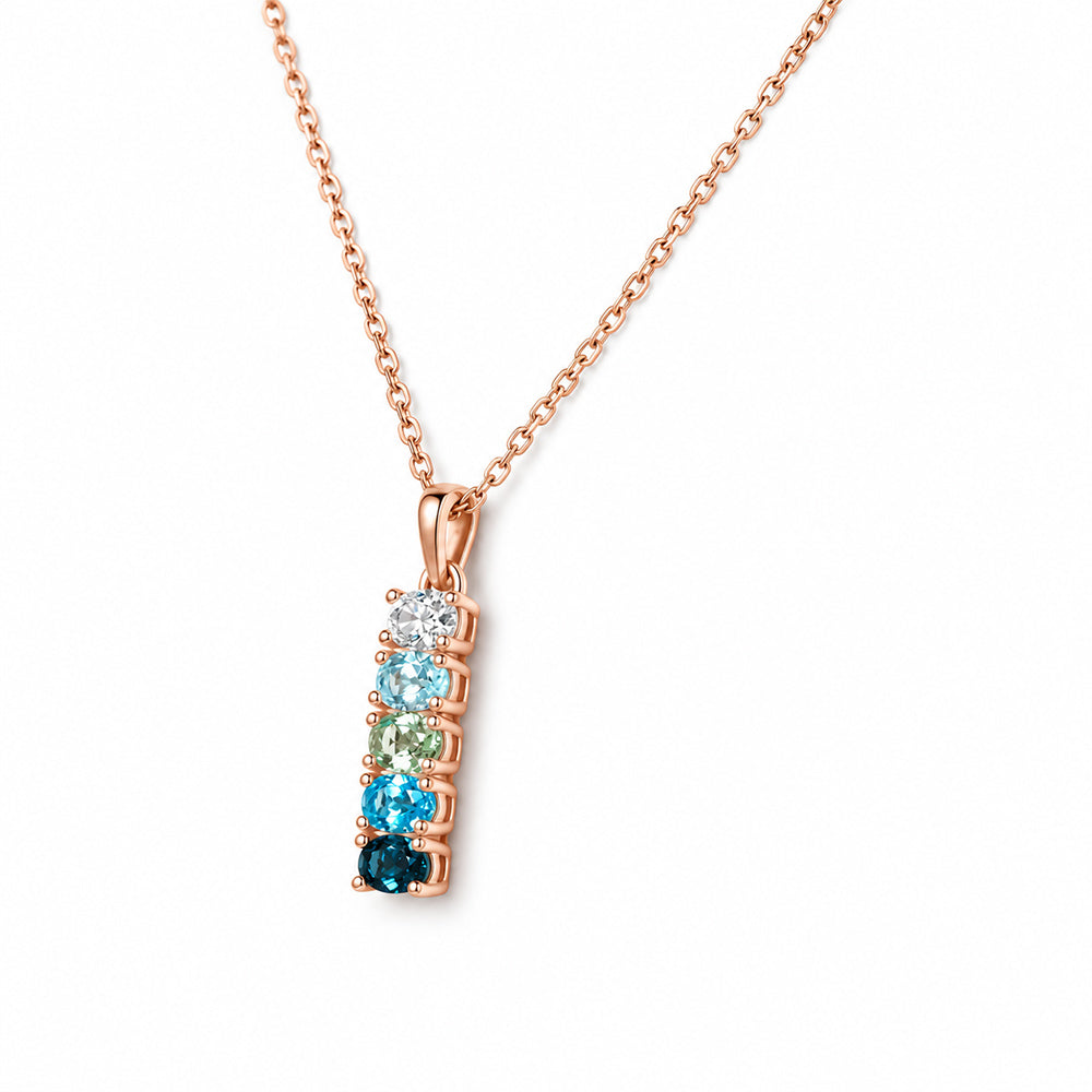 Willow, Topaz and Lab Diamond Necklace
