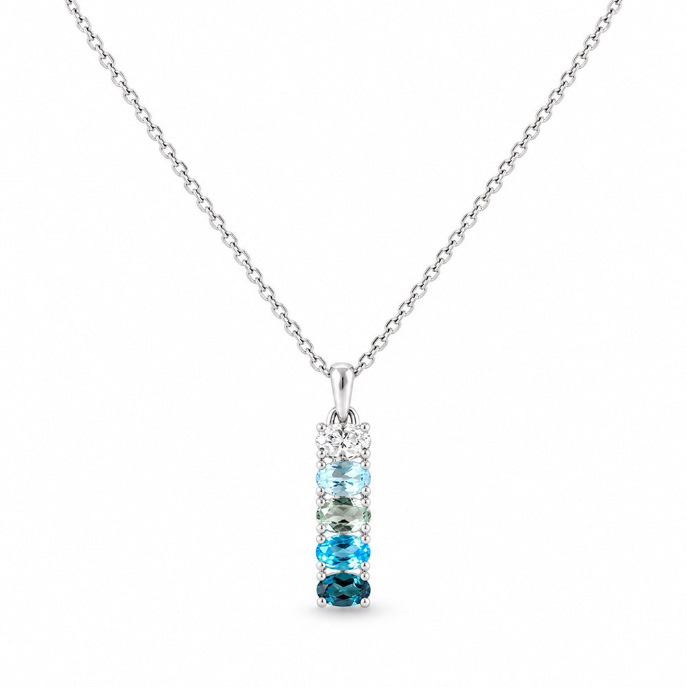 Willow, Topaz and Lab Diamond Necklace