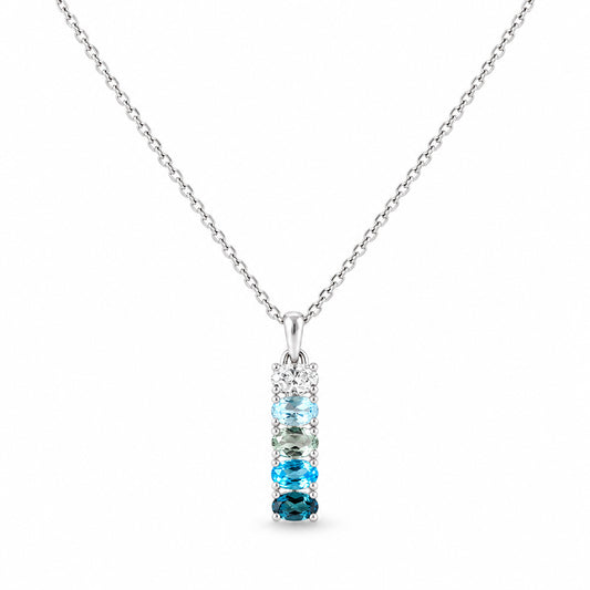 Willow, Topaz and Lab Diamond Necklace