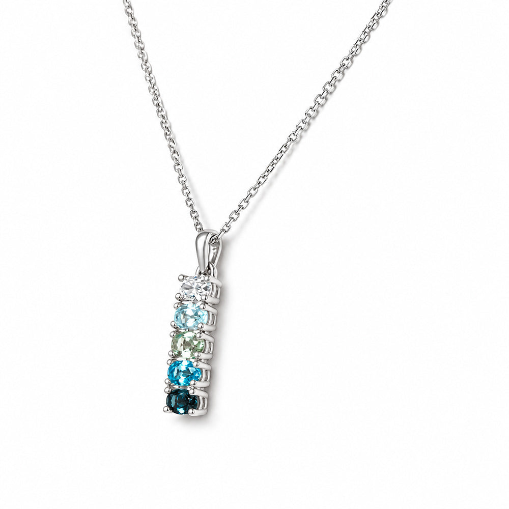 Willow, Topaz and Lab Diamond Necklace