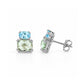 Charlotte, Topaz and Prasiolite Stud Earring - Victoria's Jewellery