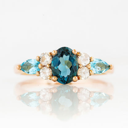 Ariana, a Topaz and White Sapphire Ring - Victoria's Jewellery