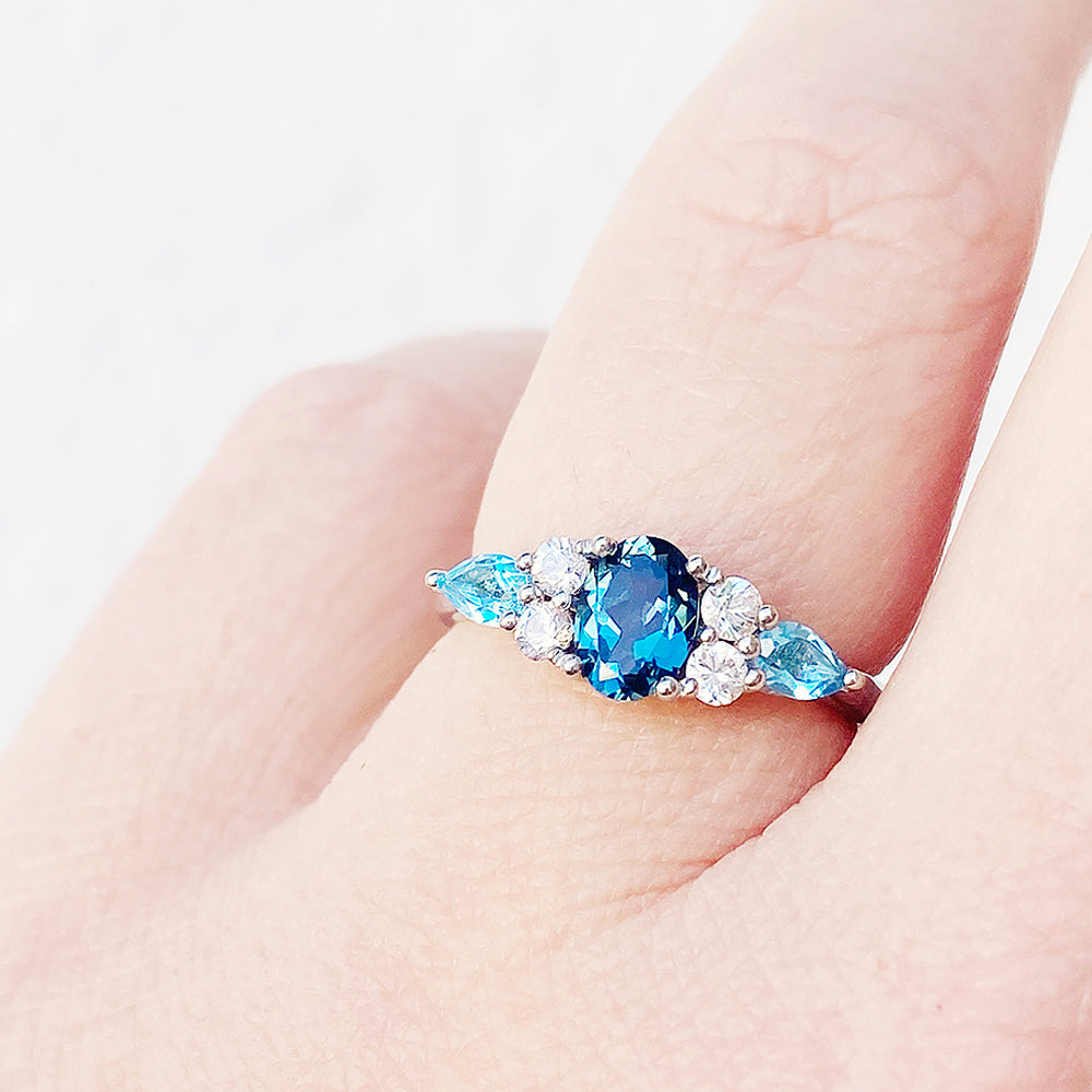 Ariana, a Topaz and White Sapphire Ring