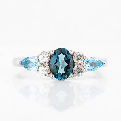 Ariana, a Topaz and White Sapphire Ring