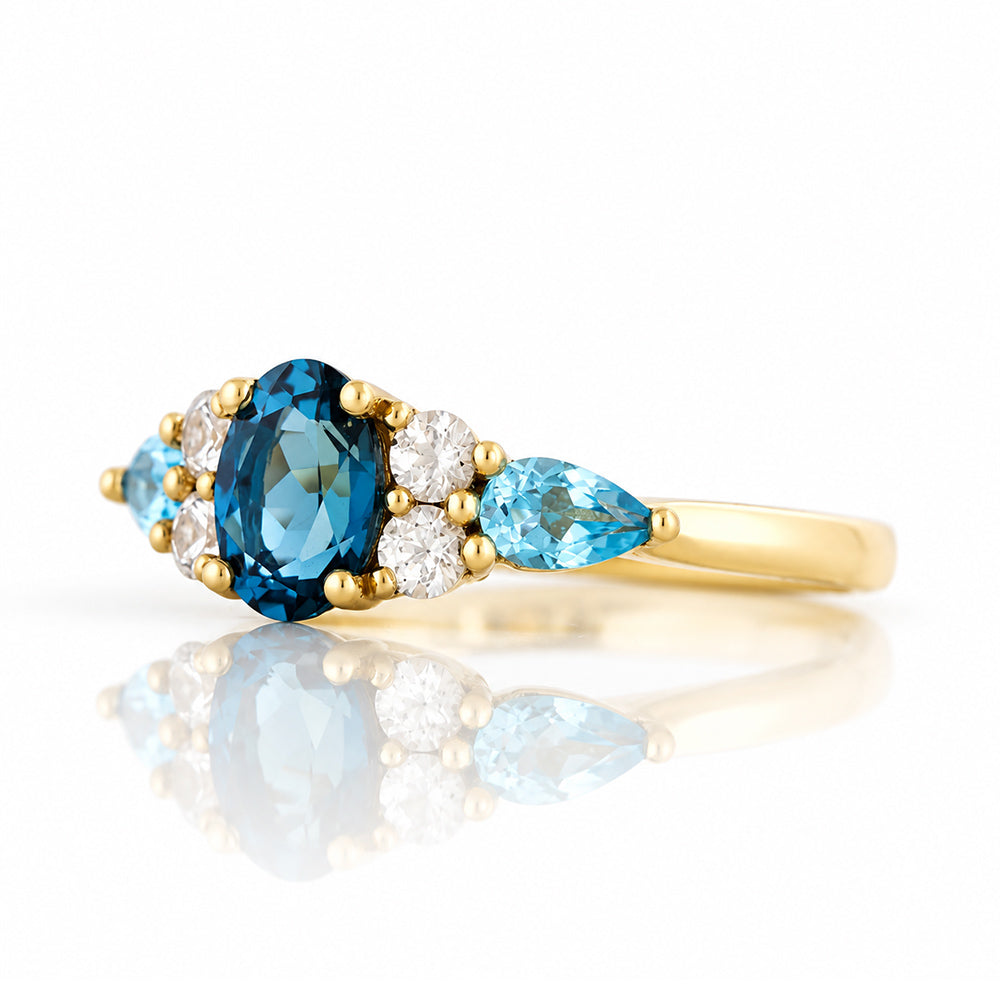 Ariana, a Topaz and White Sapphire Ring - Victoria's Jewellery
