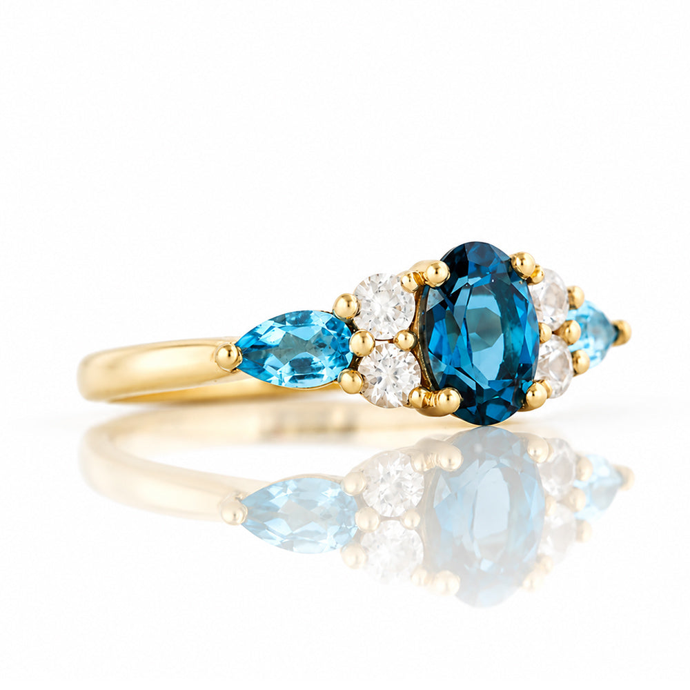 Ariana, a Topaz and White Sapphire Ring - Victoria's Jewellery