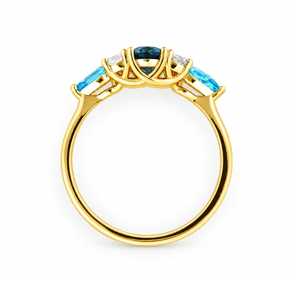 Ariana, a Topaz and White Sapphire Ring - Victoria's Jewellery