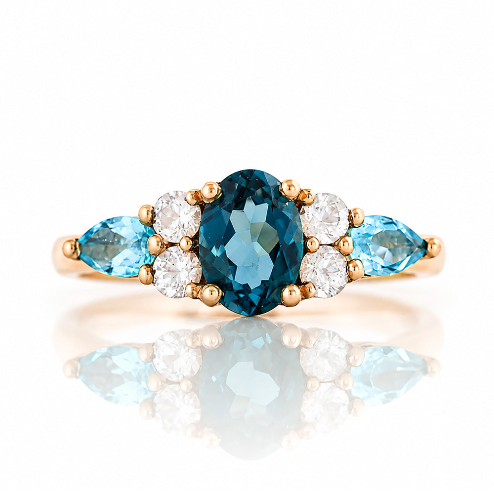 Ariana, a Topaz and White Sapphire Ring - Victoria's Jewellery