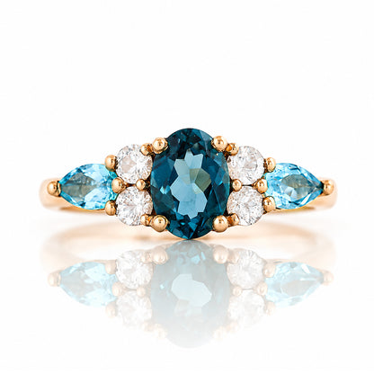 Ariana, a Topaz and White Sapphire Ring - Victoria's Jewellery
