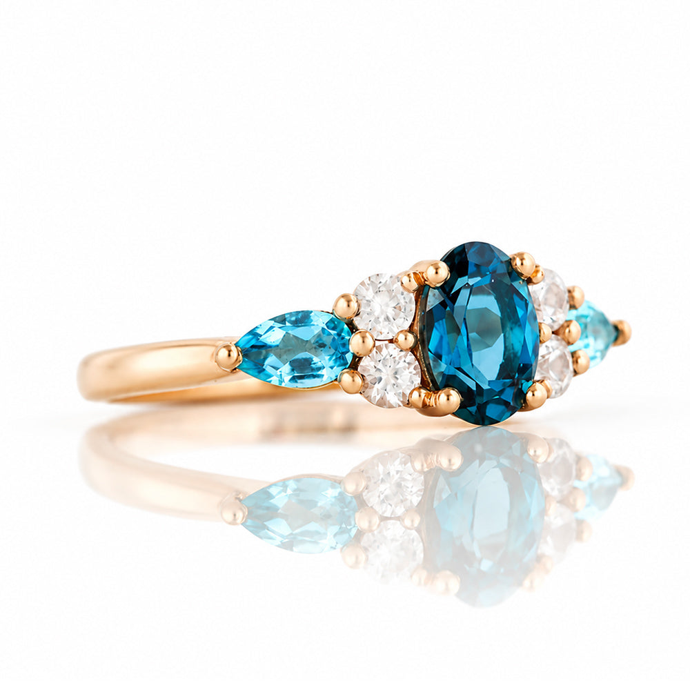 Ariana, a Topaz and White Sapphire Ring - Victoria's Jewellery