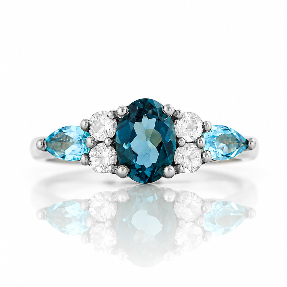 Ariana, a Topaz and White Sapphire Ring - Victoria's Jewellery