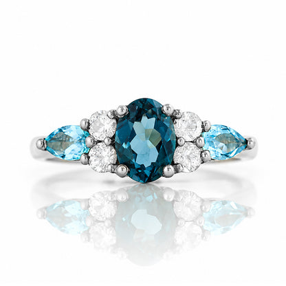 Ariana, a Topaz and White Sapphire Ring - Victoria's Jewellery