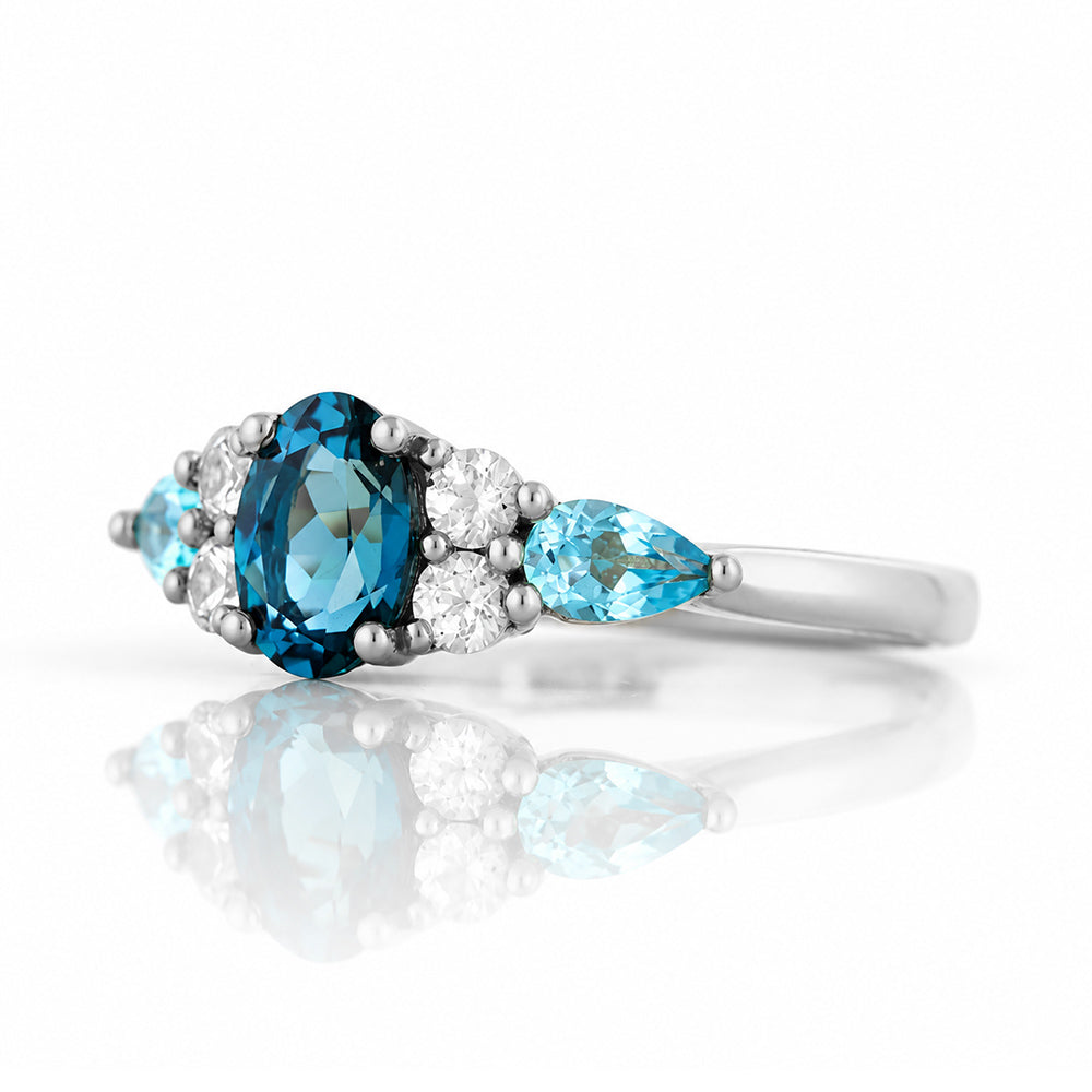 Ariana, a Topaz and White Sapphire Ring - Victoria's Jewellery