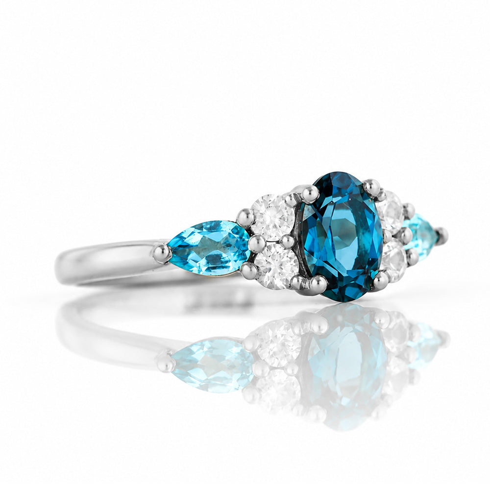 Ariana, a Topaz and White Sapphire Ring - Victoria's Jewellery