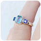 Topaz and Tanzanite Trilogy Ring in Silver - Victoria's Jewellery