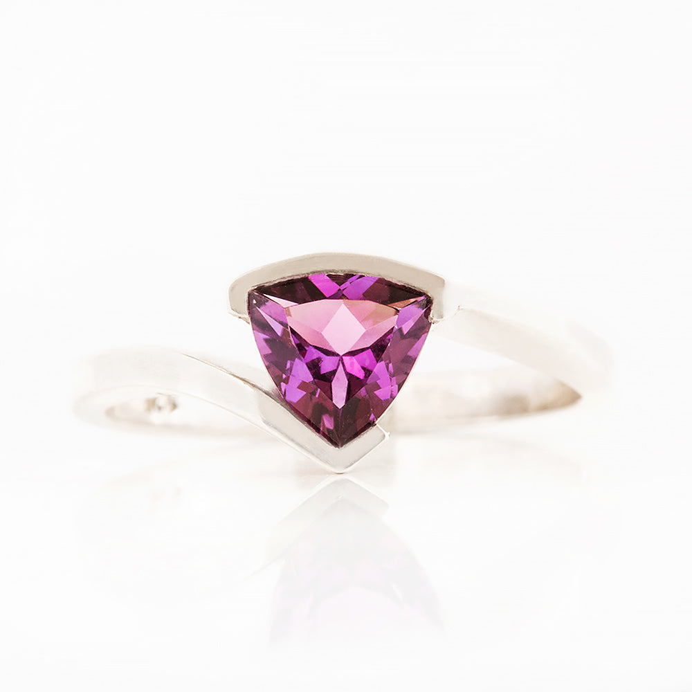 Cali, a Trillion cut Ametyst Ring