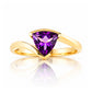 Cali, a Trillion cut Amethyst Ring - Victoria's Jewellery
