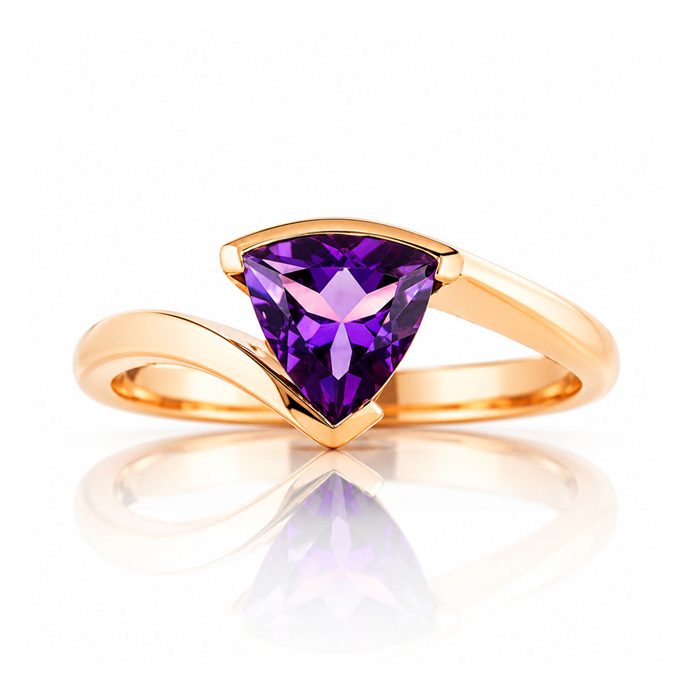 Cali, a Trillion cut Amethyst Ring - Victoria's Jewellery