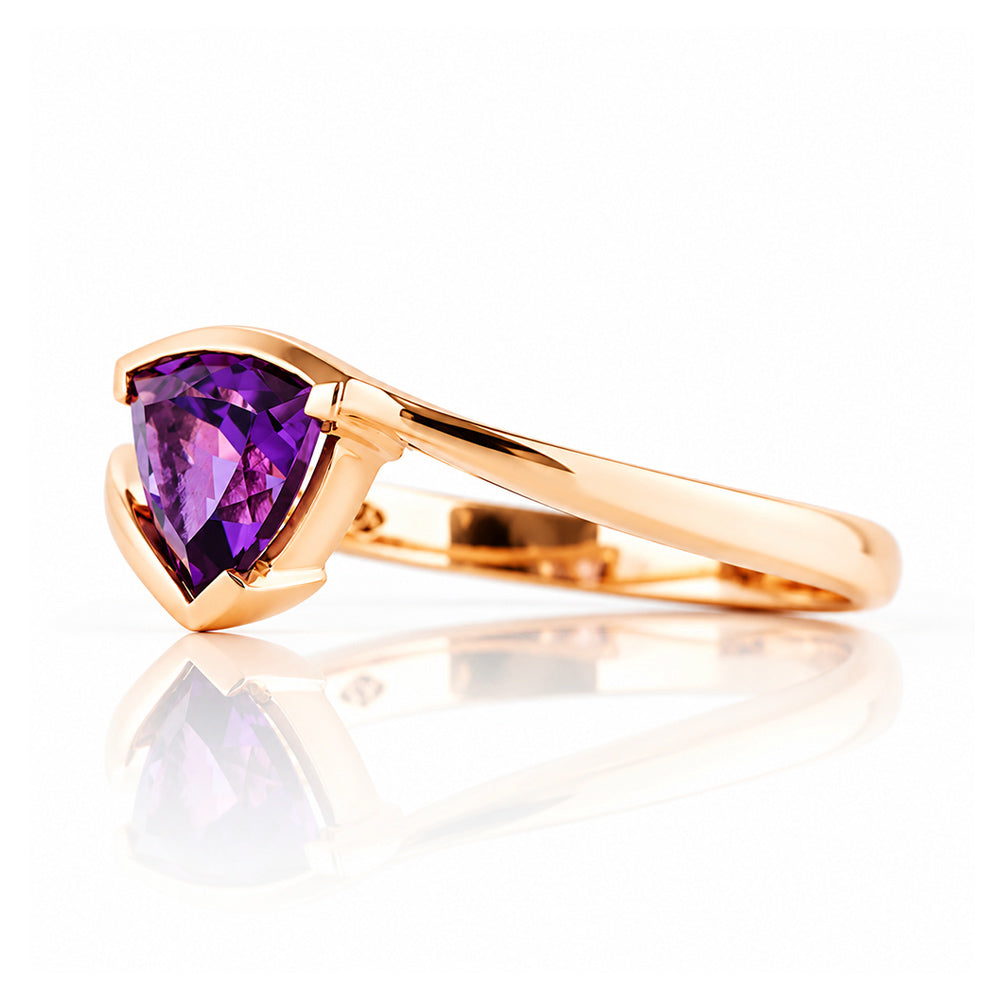 Cali, a Trillion cut Amethyst Ring - Victoria's Jewellery