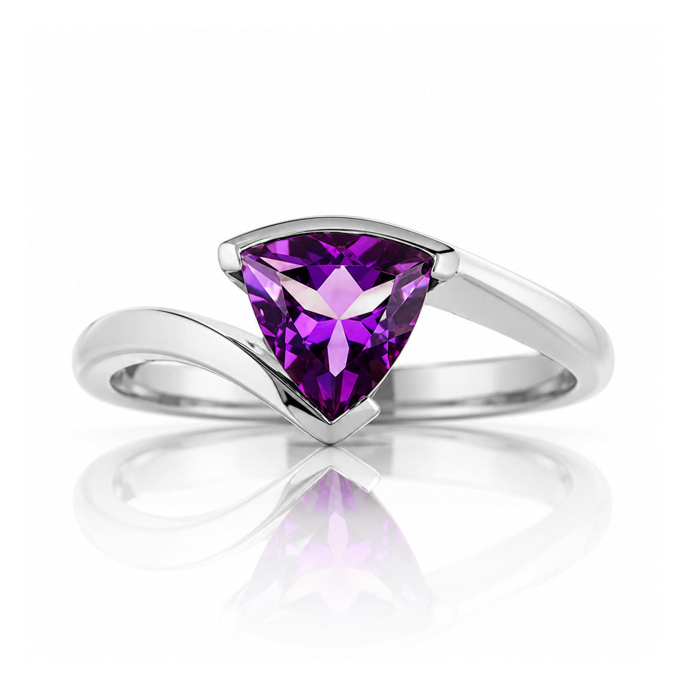 Cali, a Trillion cut Amethyst Ring - Victoria's Jewellery