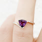 Cali, a Trillion cut Ametyst Ring