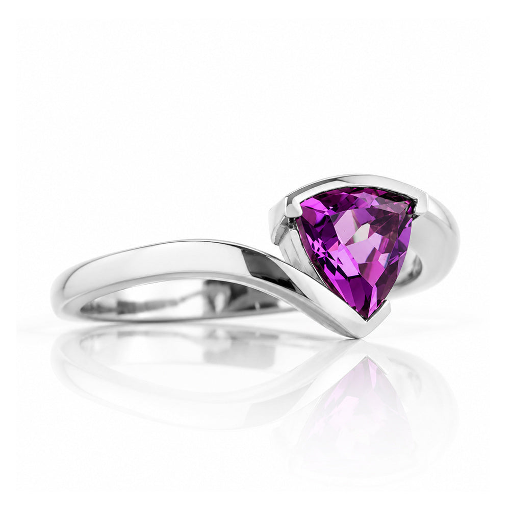 Cali, a Trillion cut Amethyst Ring - Victoria's Jewellery