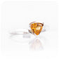 Trillion cut Yellow Citrine Solitaire Anniversary Ring - November birthstone - Victoria's Jewellery