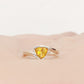 Trillion cut Citrine Solitaire Ring in White Gold - Victoria's Jewellery