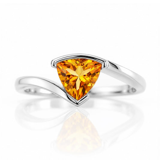 Cali, a Trillion cut Citrine Ring - Victoria's Jewellery
