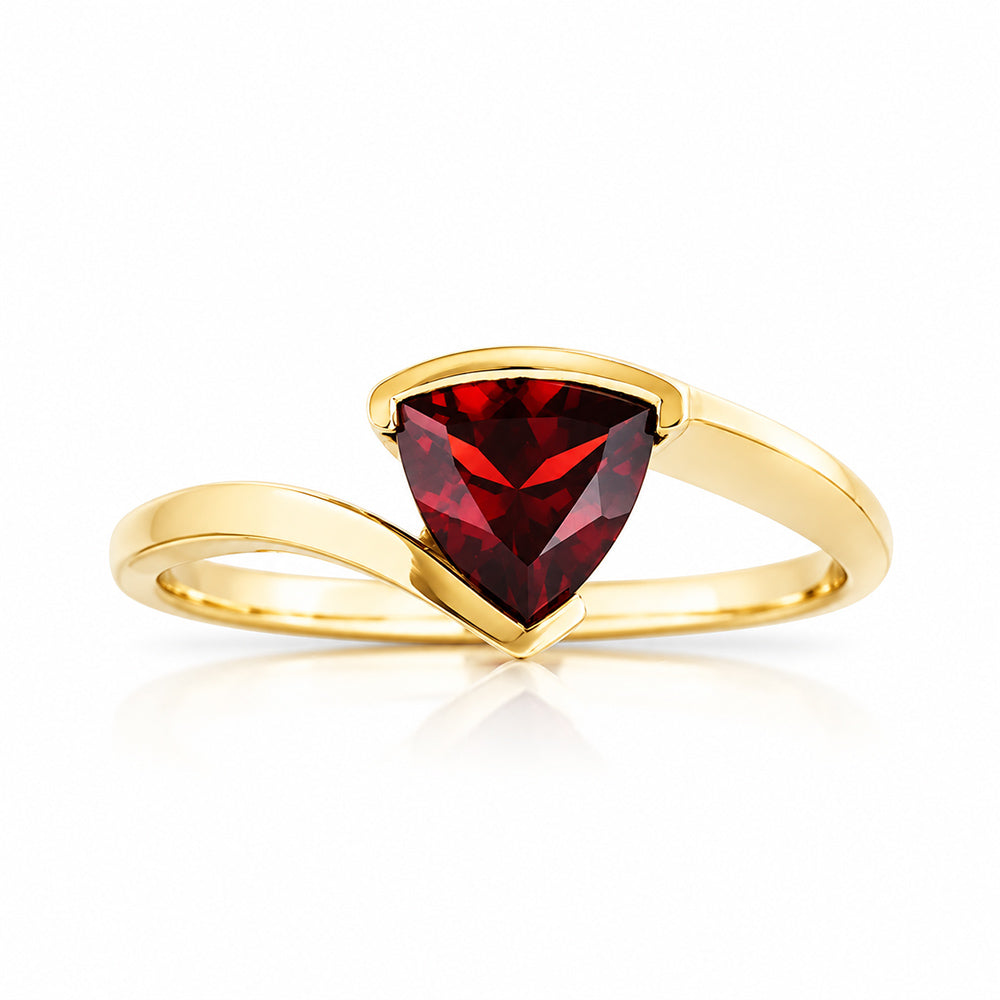 Cali, Trillion cut Garnet Ring - Victoria's Jewellery