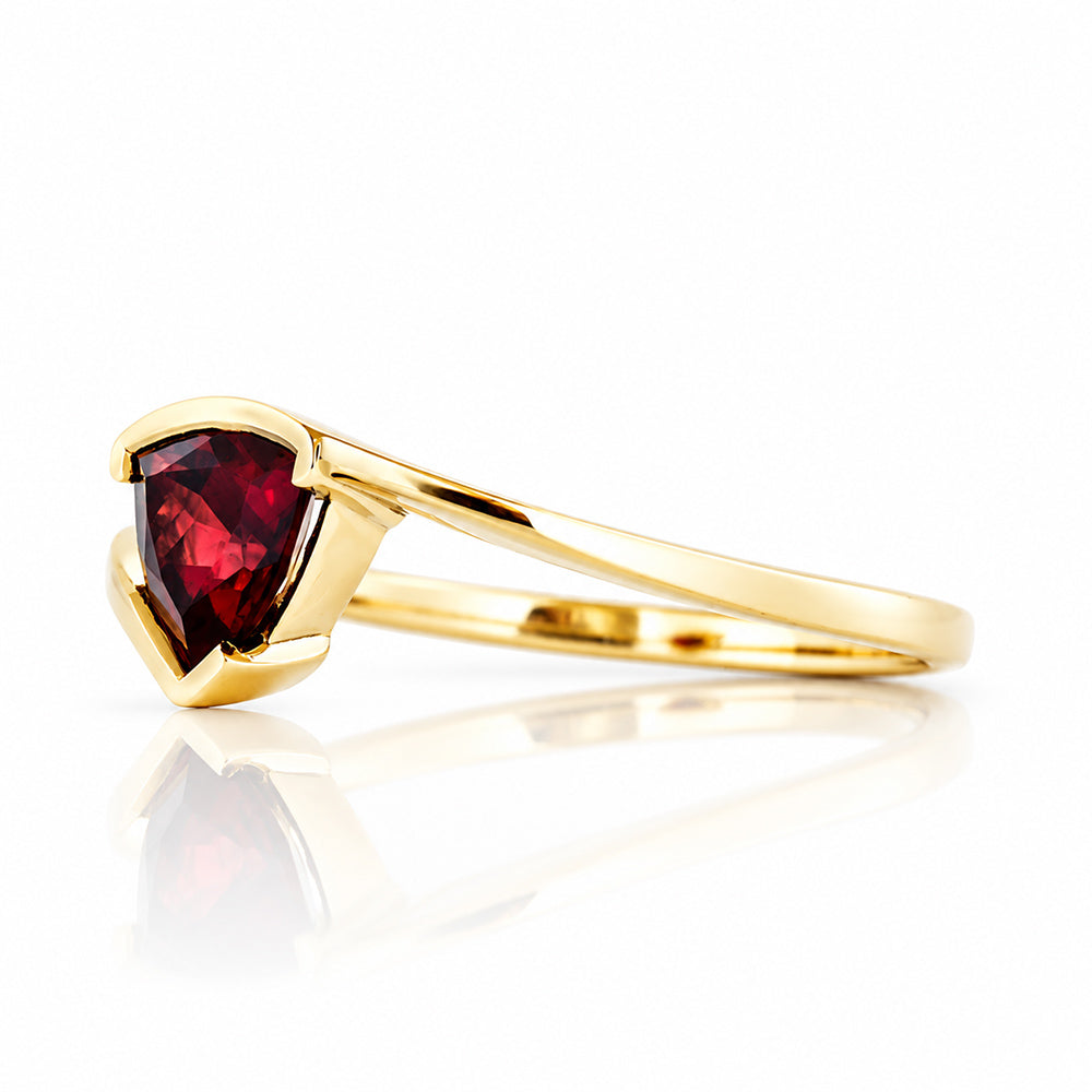 Cali, Trillion cut Garnet Ring - Victoria's Jewellery