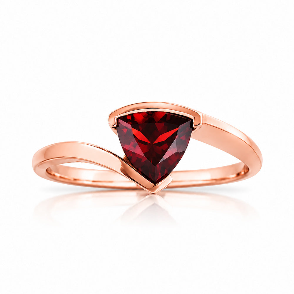 Cali, Trillion cut Garnet Ring - Victoria's Jewellery