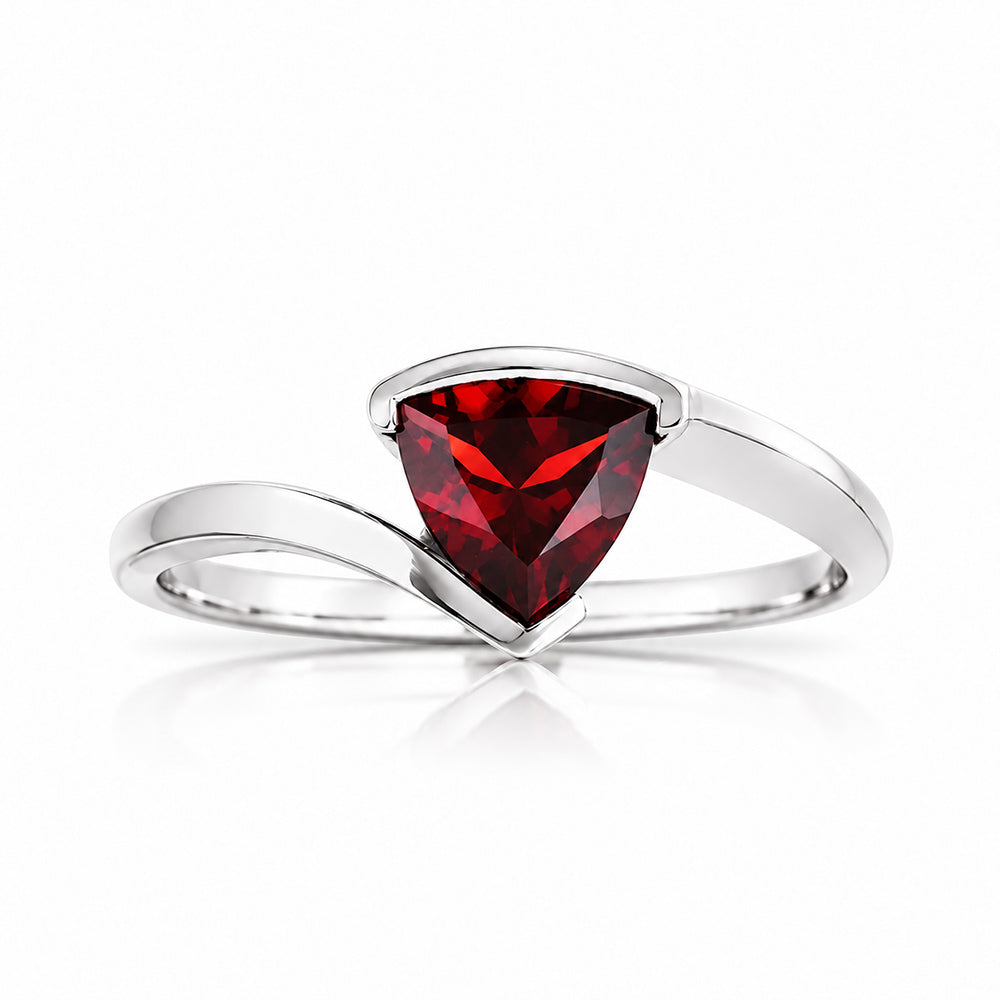 Cali, Trillion cut Garnet Ring - Victoria's Jewellery