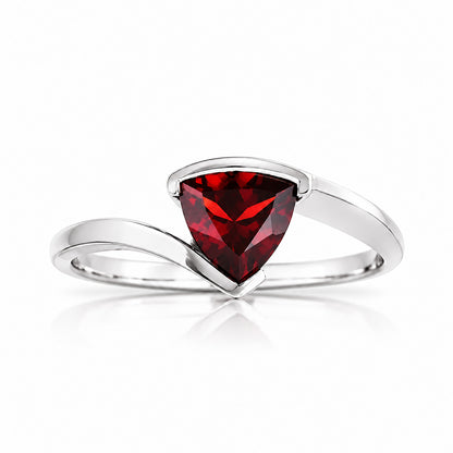 Cali, Trillion cut Garnet Ring - Victoria's Jewellery