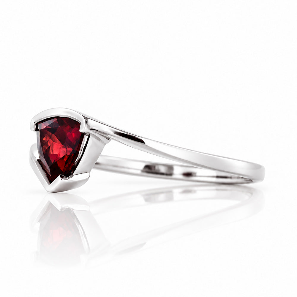 Cali, Trillion cut Garnet Ring - Victoria's Jewellery