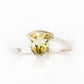 Trillion cut Lemon Quartz Ring in White Gold - Victoria's Jewellery